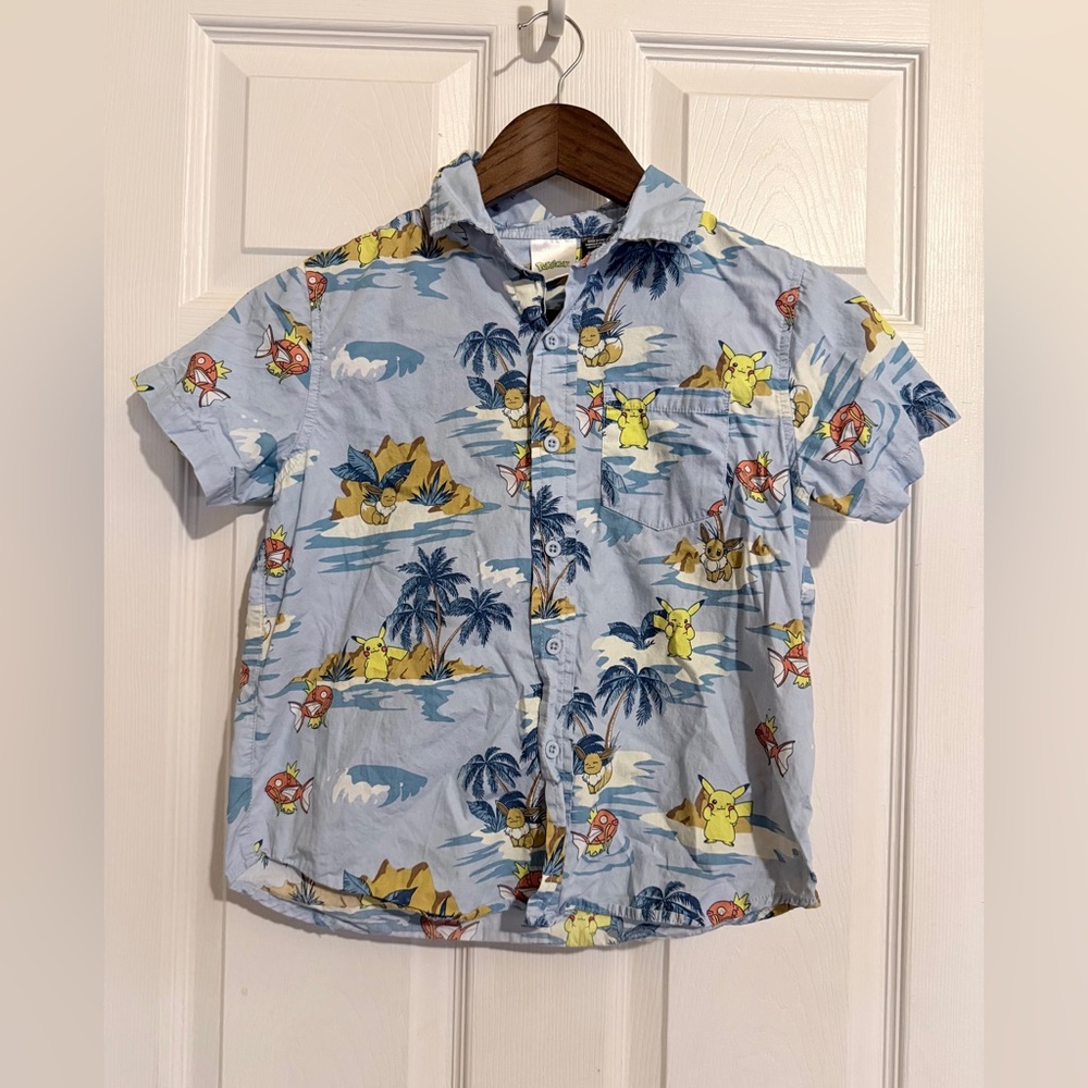 Pokemon Short Sleeve Button-Down Shirt